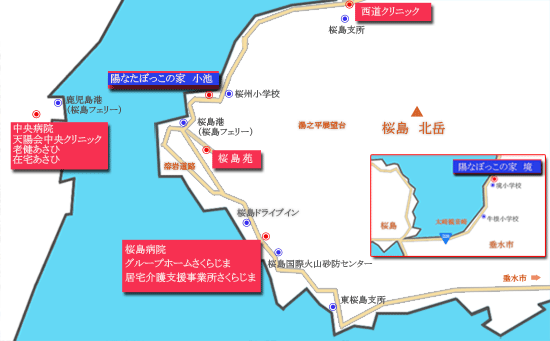 小規模多機能ホーム 陽なたぼっこの家 広域地図