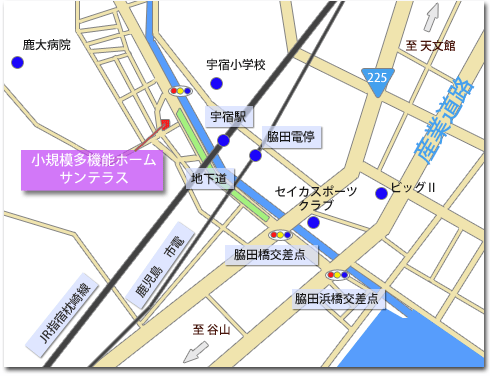 小規模多機能ホーム「サンテラス」地図